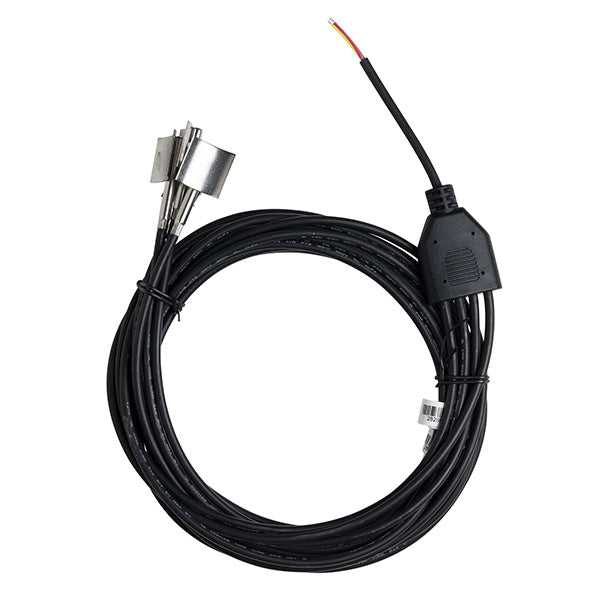 External stainless steel temperature probe for pipes. 2 meter cable with 4-way winged temperature probe (max 125 degrees C)