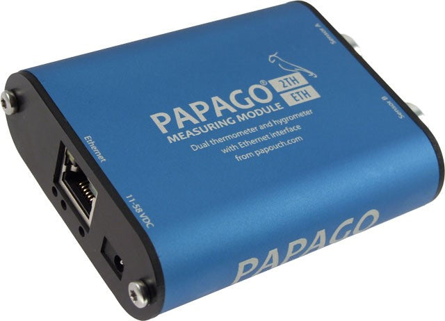 PAPAGO converter - 2x thermometer and hygrometer for Ethernet export